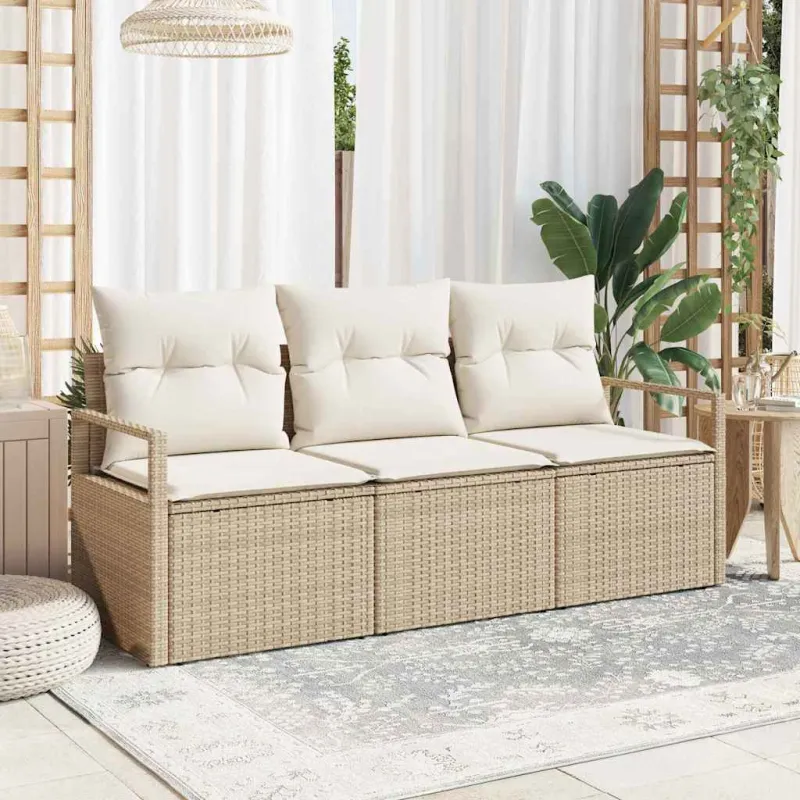 Sofos komplektas 3 pcs Smėlio poliratanas