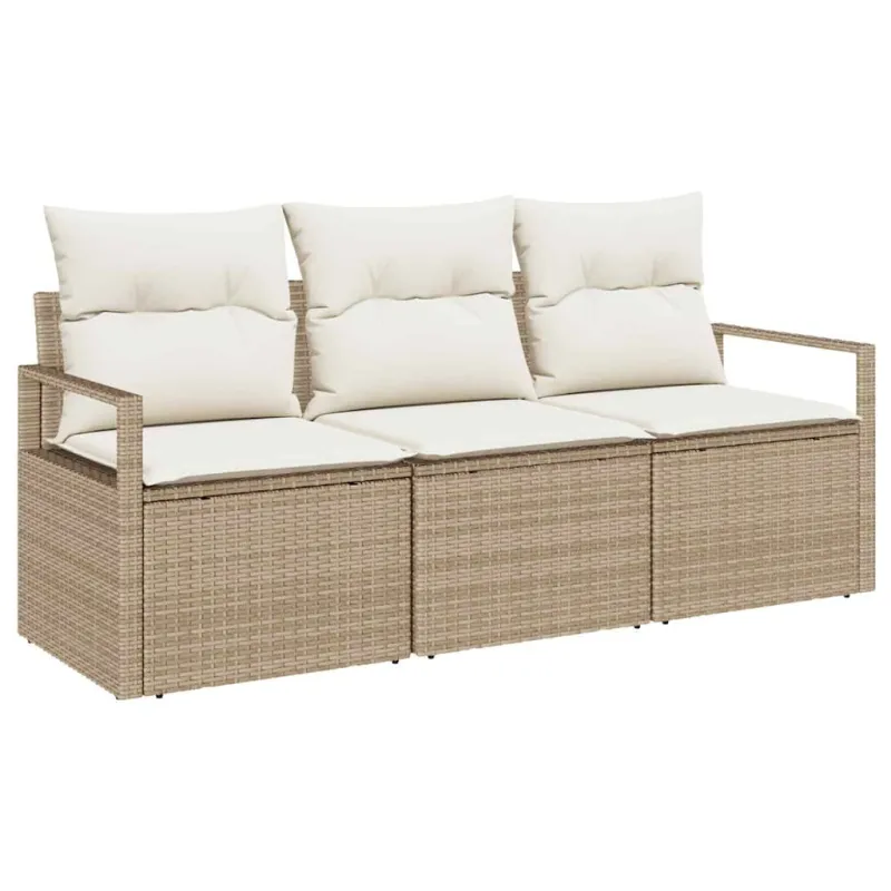 Sofos komplektas 3 pcs Smėlio poliratanas