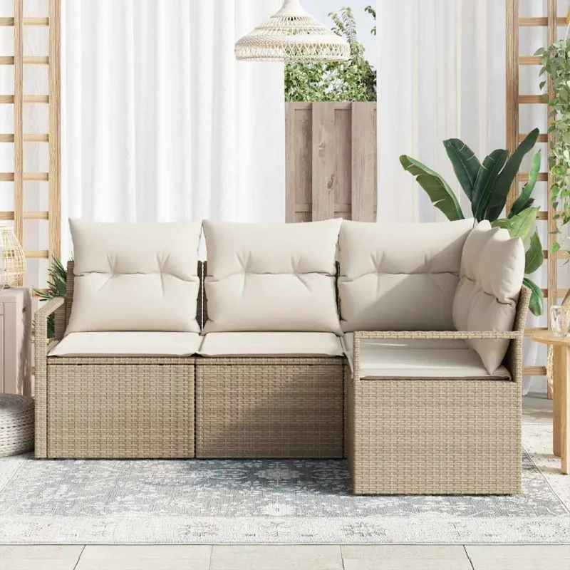 Sofos komplektas 4 pcs Smėlio poliratanas