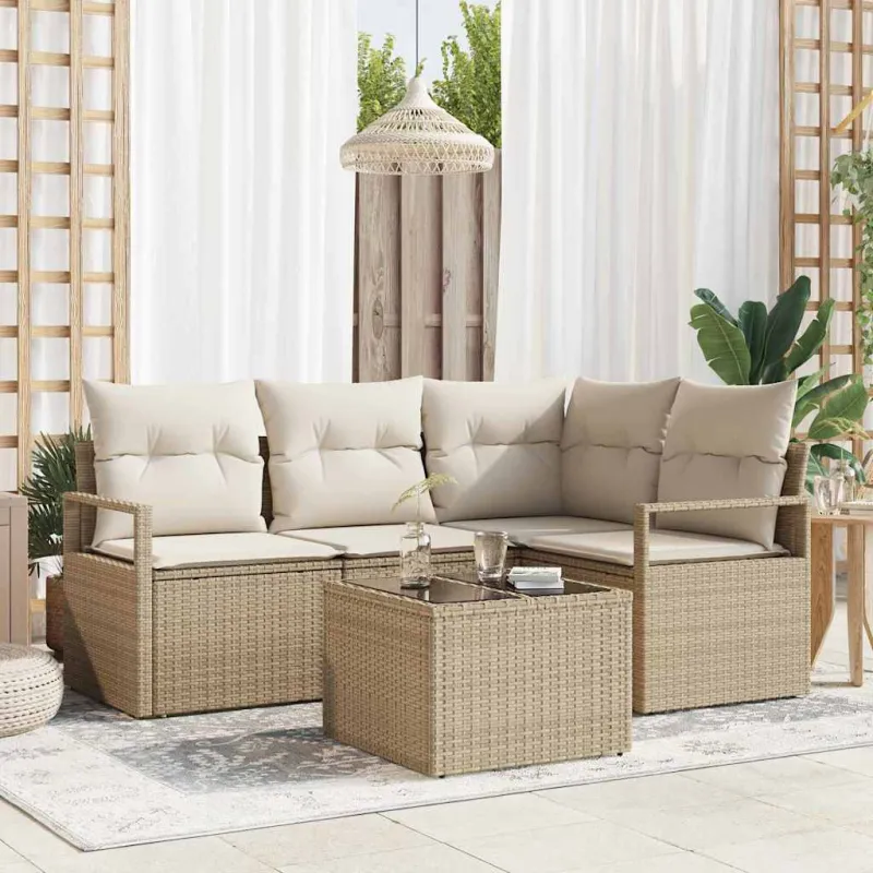 Sofos komplektas 5 pcs Smėlio poliratanas