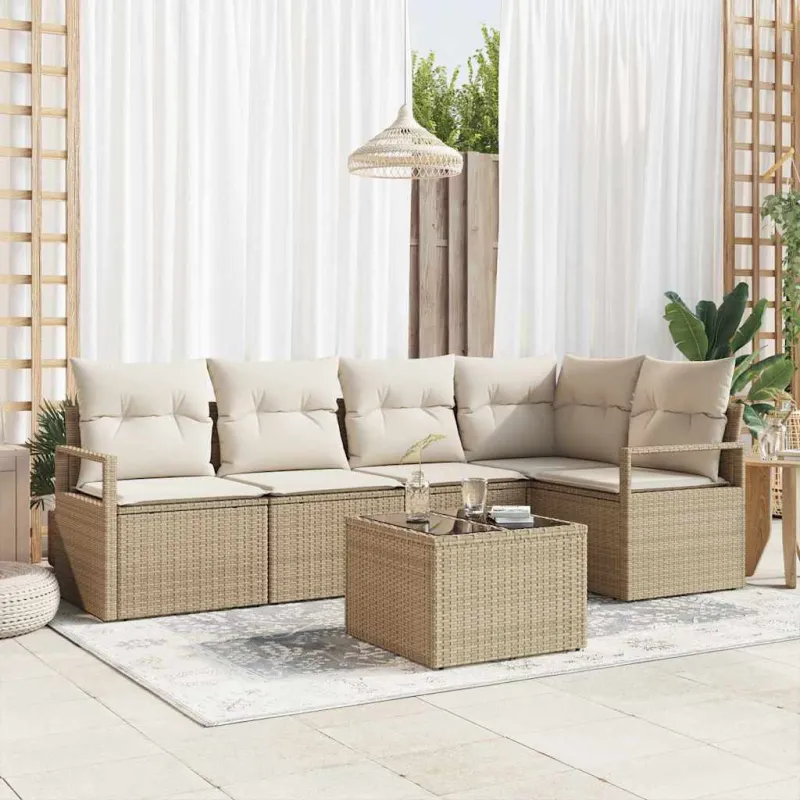 Sofos komplektas 6 pcs Smėlio poliratanas