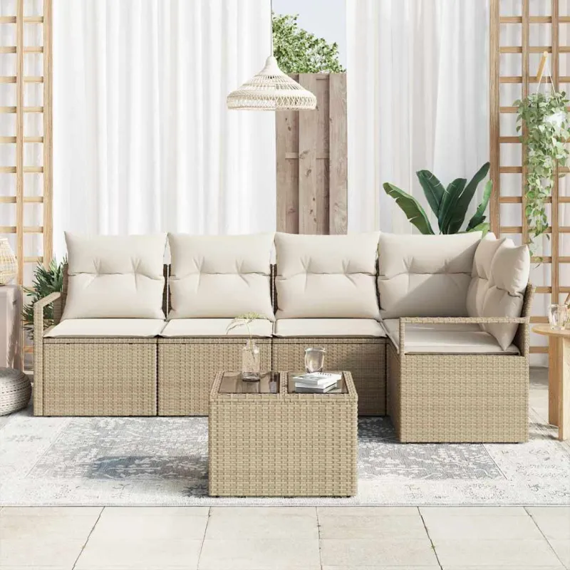 Sofos komplektas 6 pcs Smėlio poliratanas