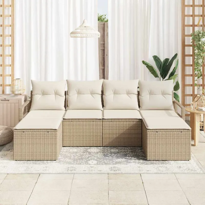 Sofos komplektas 6 pcs Smėlio poliratanas