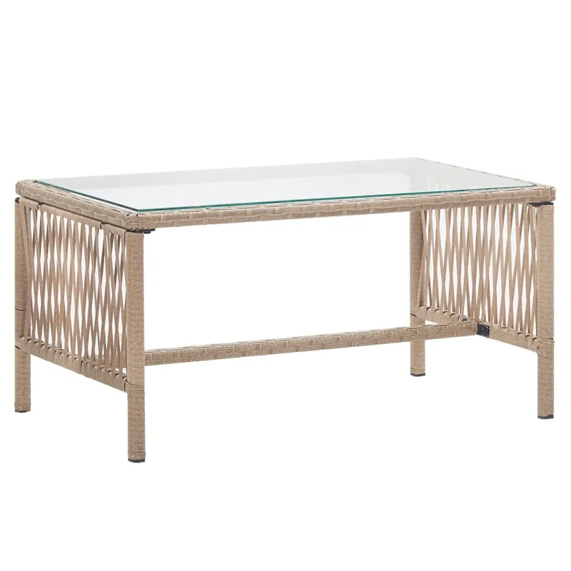 Sodo huonekalusetti tyynyine, 4-os osat, hiekka, rattan
