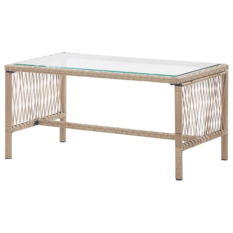 Sodo huonekalusetti tyynyine, 4-os osat, hiekka, rattan
