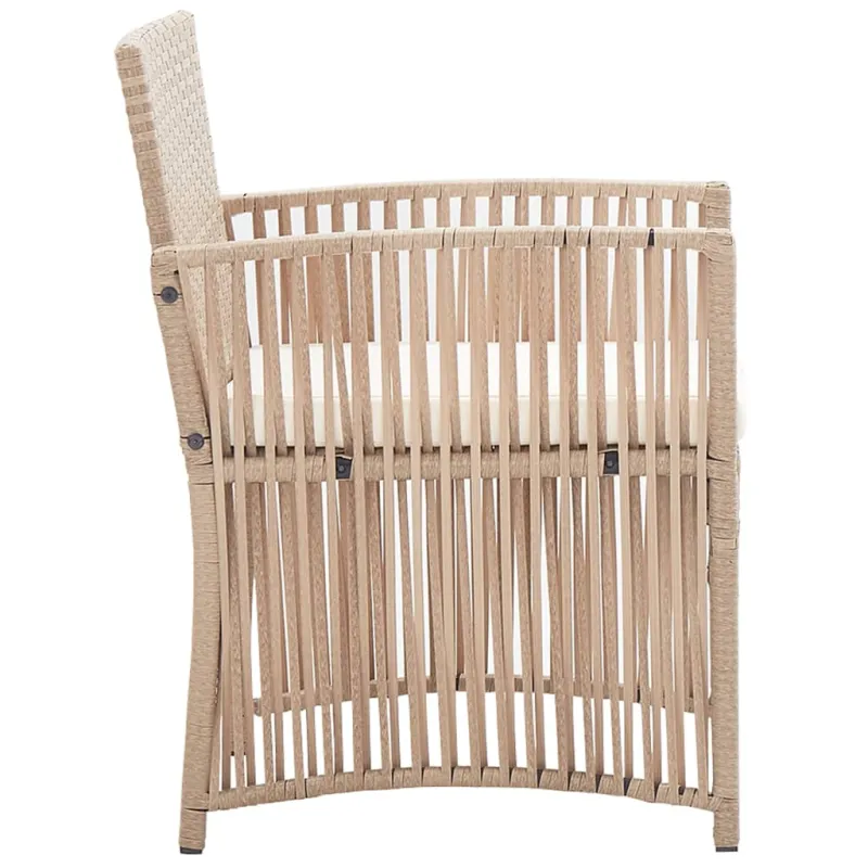 Sodo huonekalusetti tyynyine, 4-os osat, hiekka, rattan