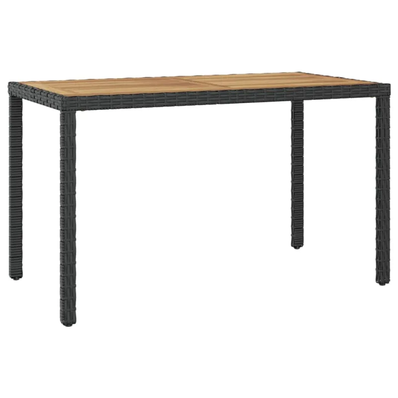 Sodo pöytätaso, musta ja ruskea, 123x60x74cm, akasiapuu