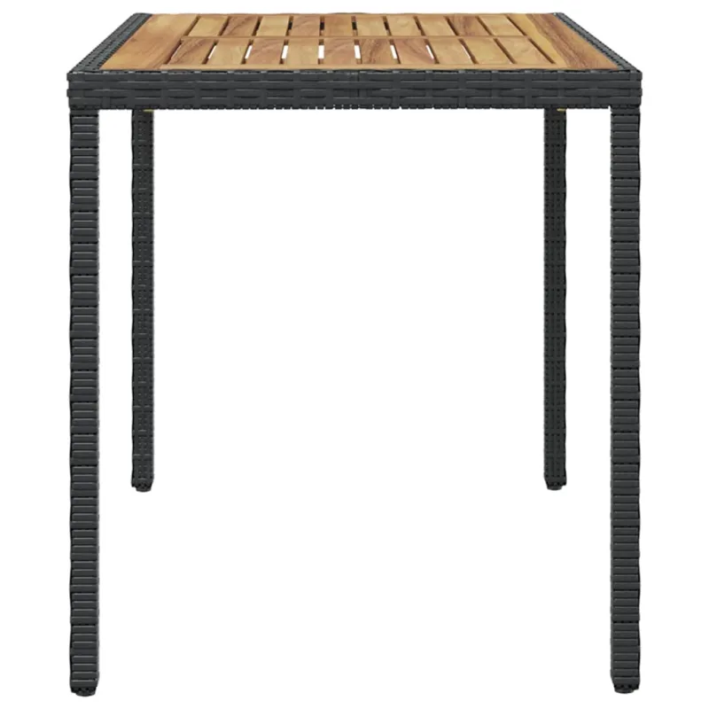 Sodo pöytätaso, musta ja ruskea, 123x60x74cm, akasiapuu