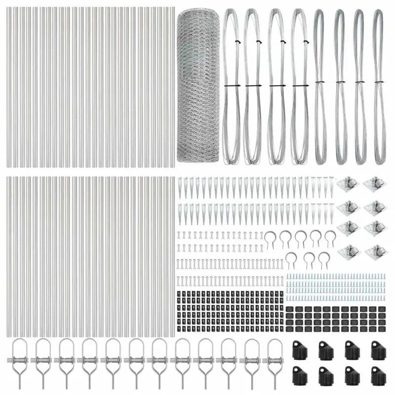 Hexagonal Fence with Post 100 x 0,6 m Galvanizuotas plienas