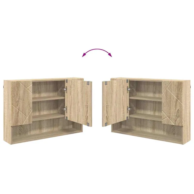 Vonios baldų rinkinys su stalčių 3 pcs Sonoma ąžuolas