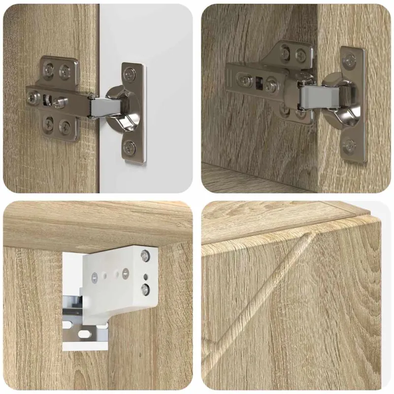 Vonios baldų rinkinys su stalčių 4 pcs Sonoma ąžuolas