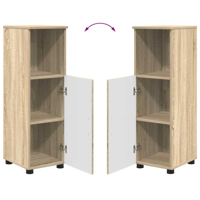 Vonios baldų rinkinys su stalčių 4 pcs Sonoma ąžuolas