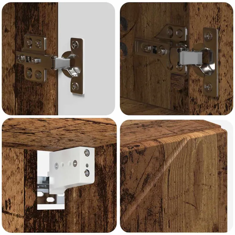 Vonios baldų rinkinys su stalčių 4 pcs Senovinis medis