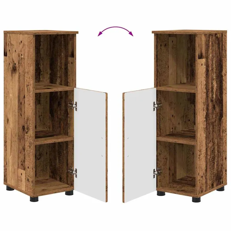 Vonios baldų rinkinys su stalčių 4 pcs Senovinis medis