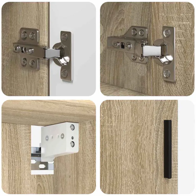 Vonios baldų rinkinys su stalčių 4 pcs Sonoma ąžuolas