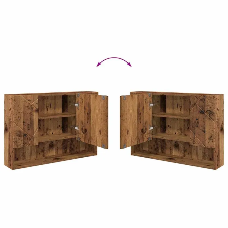 Vonios baldų rinkinys su stalčių 4 pcs Senovinis medis