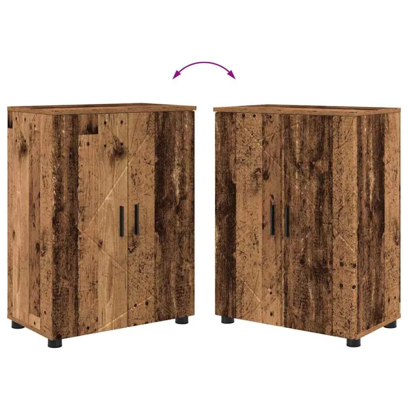 Vonios baldų rinkinys su stalčių 4 pcs Senovinis medis