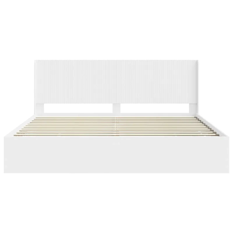 Lovos rėmas su saugojimu ir nugara Balta 200 x 200 cm
