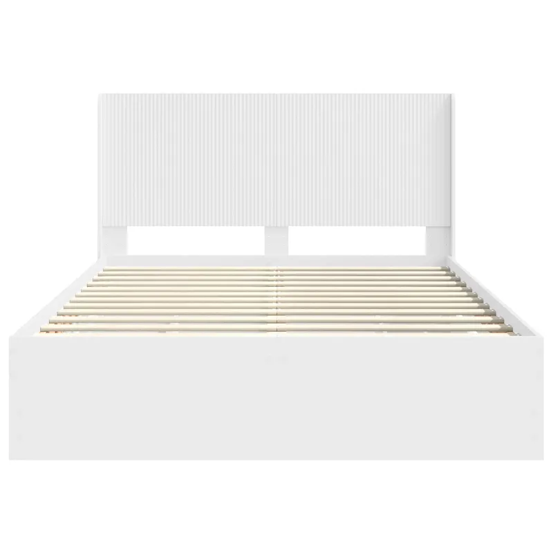 Lovos rėmas su saugojimu ir nugara Balta 150 x 200 cm
