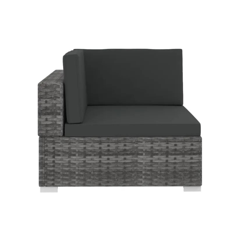 Sodo sofosetti nelis, 4 osaa, harmaa, rattan