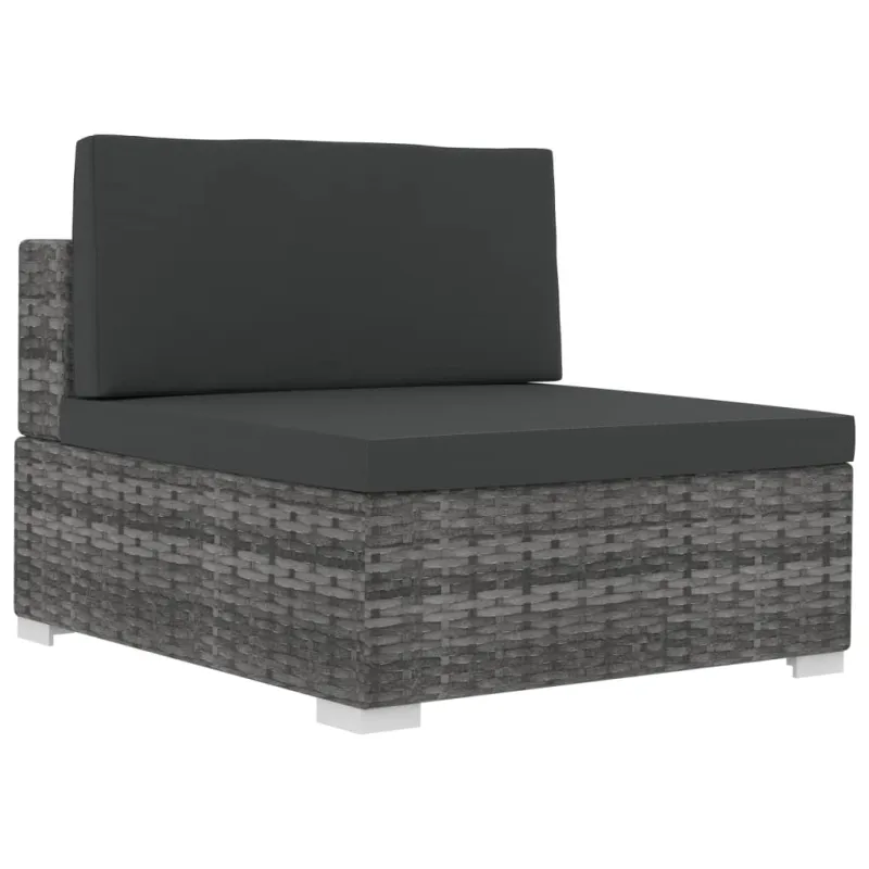 Sodo sofosetti nelis, 4 osaa, harmaa, rattan