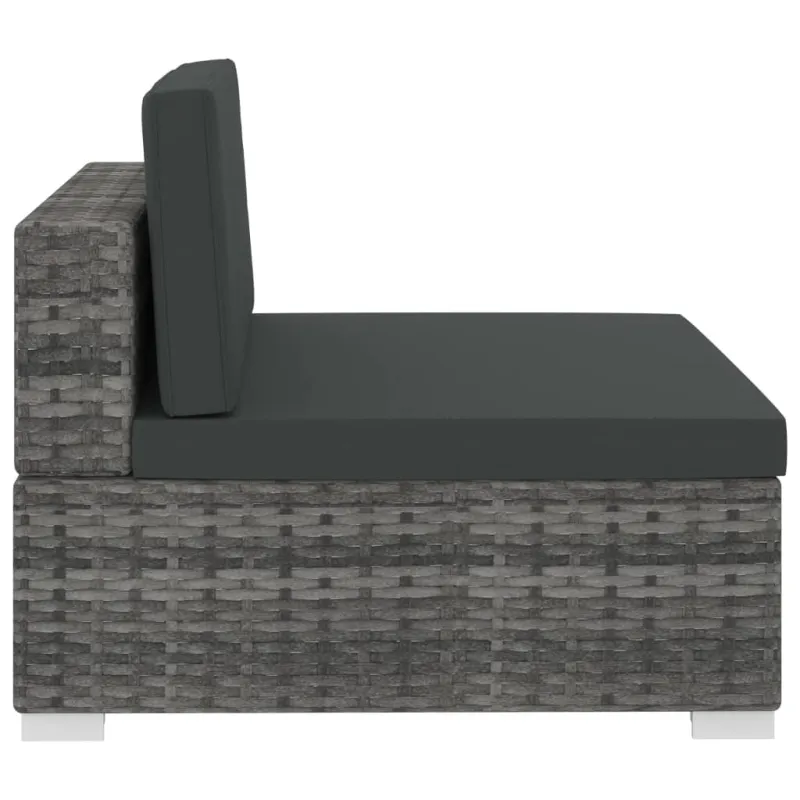 Sodo sofosetti nelis, 4 osaa, harmaa, rattan