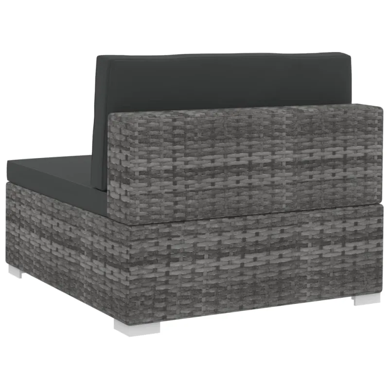 Sodo sofosetti nelis, 4 osaa, harmaa, rattan