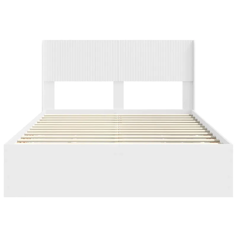 Lovos rėmas su saugojimu ir nugara Balta 140 x 190 cm