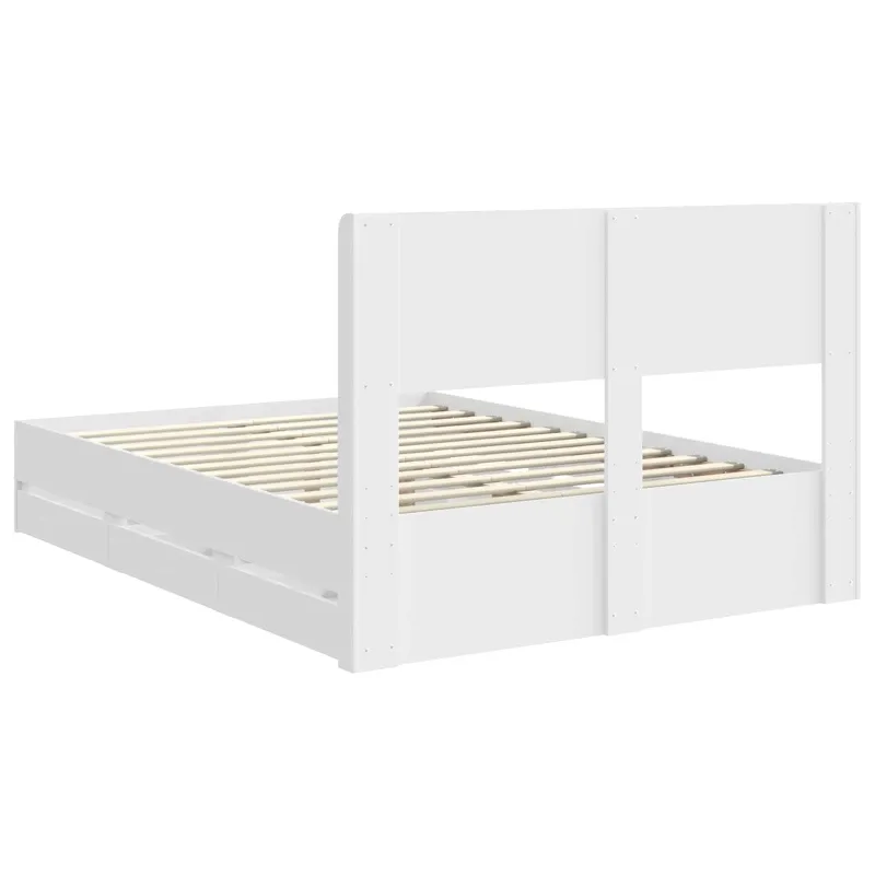 Lovos rėmas su saugojimu ir nugara Balta 140 x 190 cm