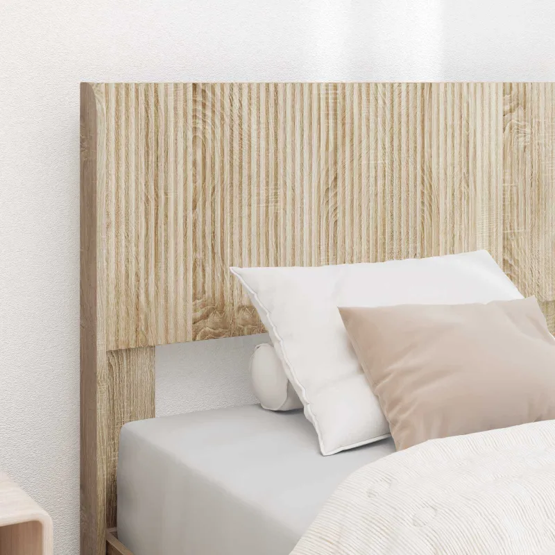 Lovos rėmas su saugojimu ir nugara Sonoma ąžuolas 100 x 200 cm
