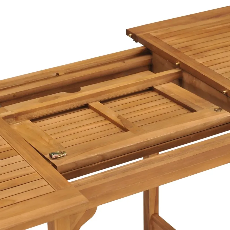 Taitettava pöytä, (110-160) x 80 x 75 cm, tikinpuu massiivia