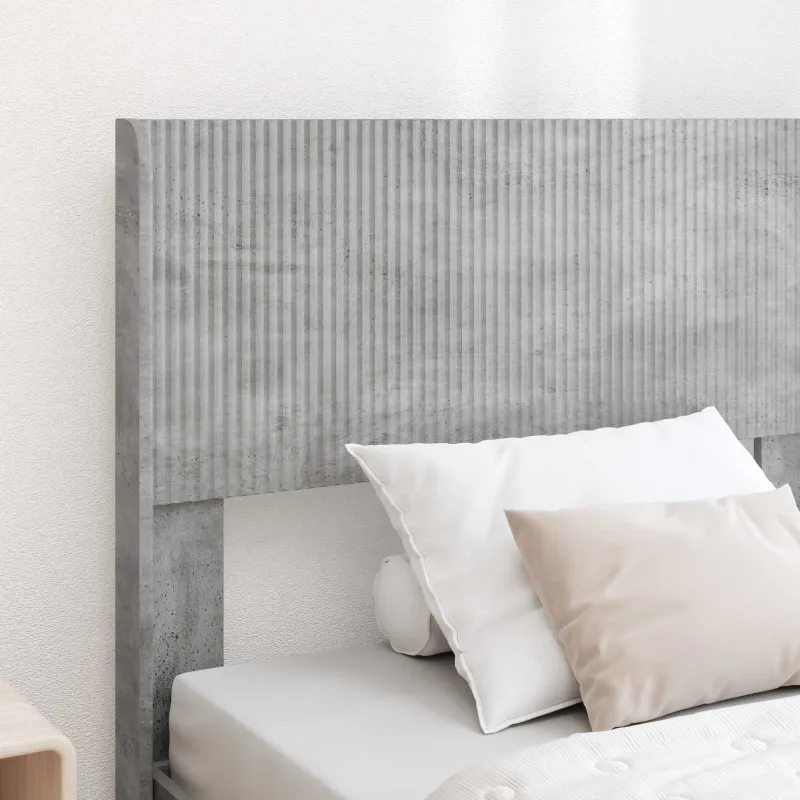 Lovos rėmas su saugojimu ir nugara Betono pilka 75 x 190 cm