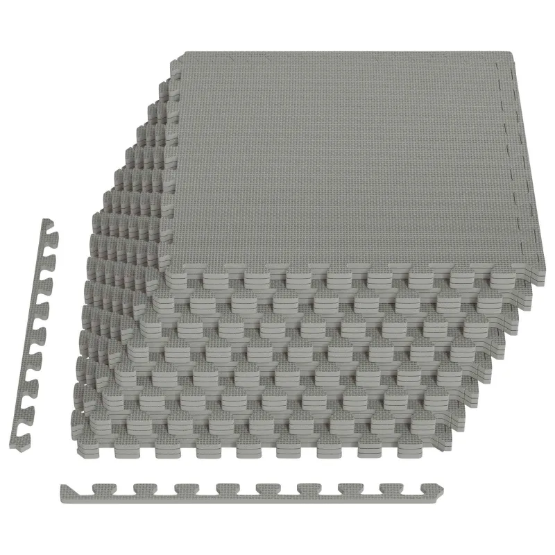 Baseino grindų kilimas 24 pcs Pilka 8,64 m² EVA puta
