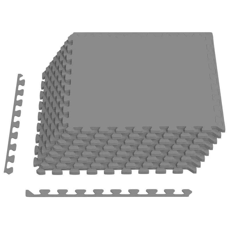 Baseino grindų kilimas 24 pcs Pilka 8,64 m² EVA puta