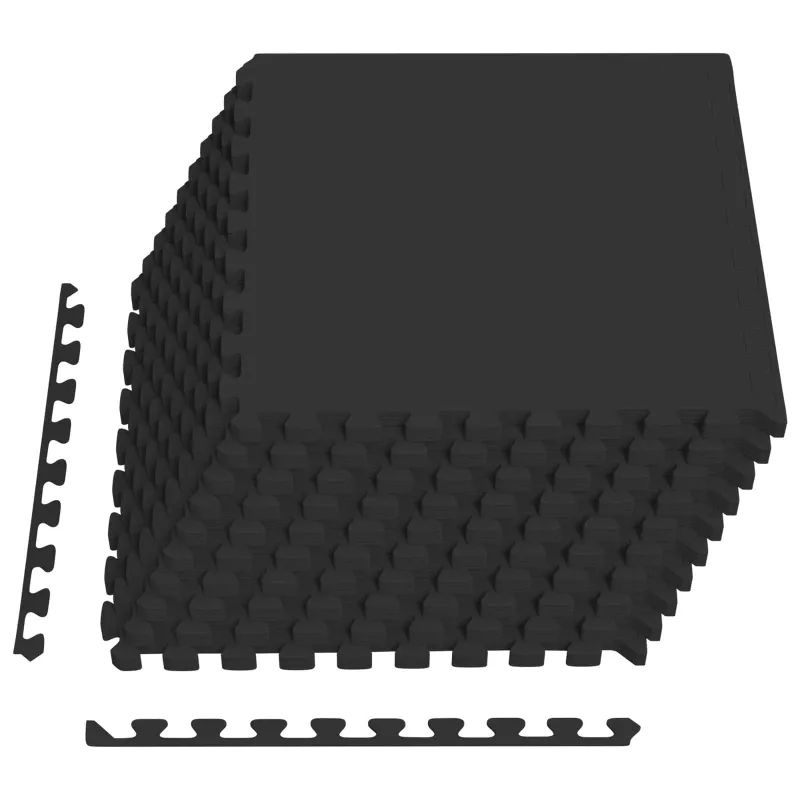 Baseino grindų kilimas 50 pcs Juoda 18 m² EVA puta