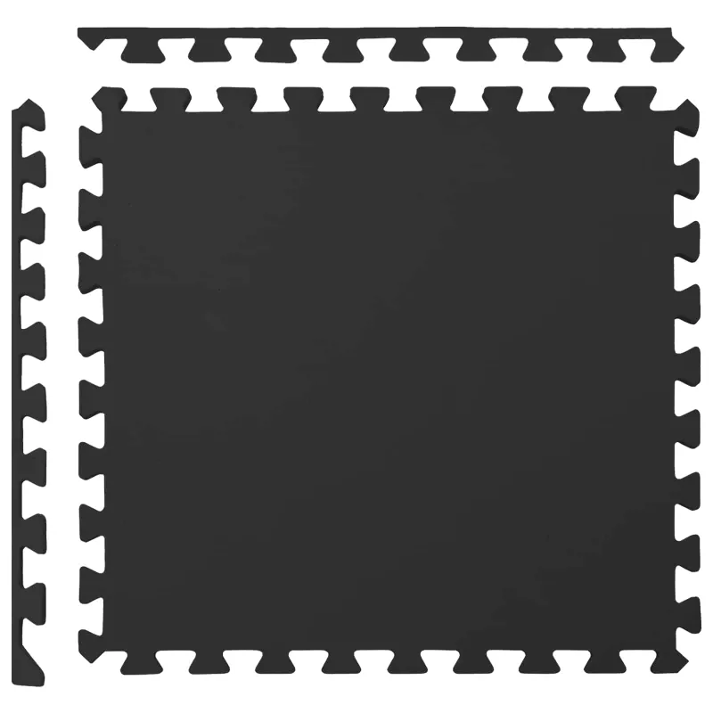 Baseino grindų kilimas 50 pcs Juoda 18 m² EVA puta