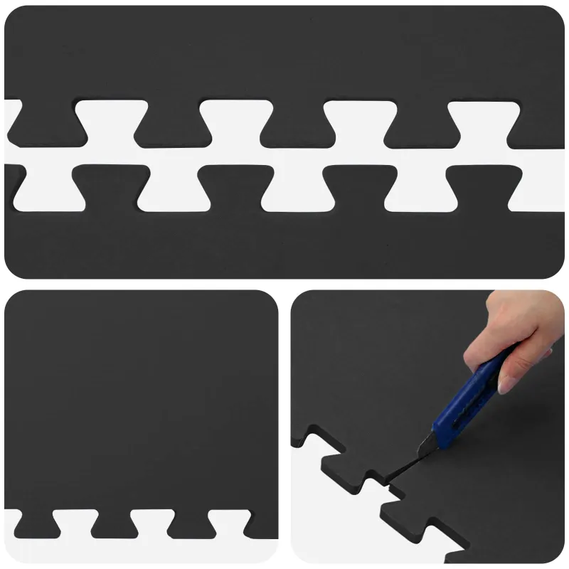 Baseino grindų kilimas 50 pcs Juoda 18 m² EVA puta