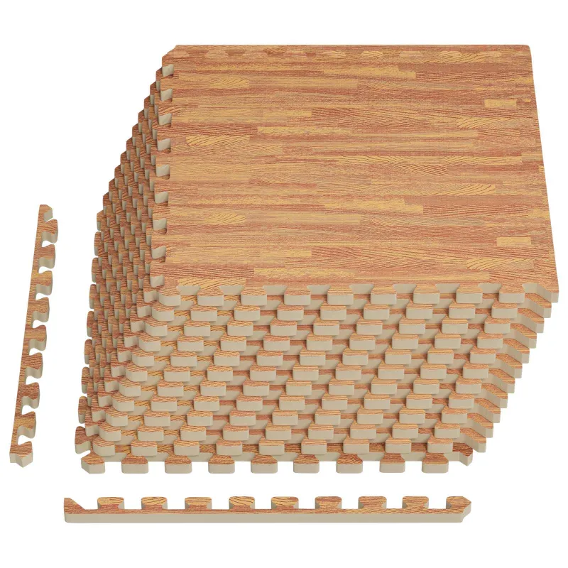 Baseino grindų kilimas 12 pcs Medis 4,32 m² EVA puta