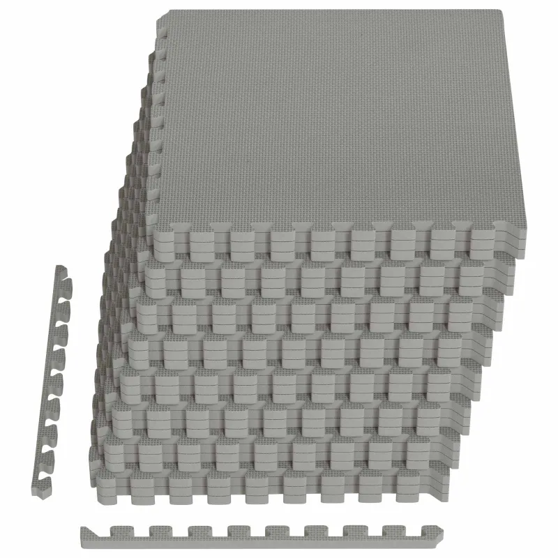 Baseino grindų kilimas 24 pcs Pilka 8,64 m² EVA puta