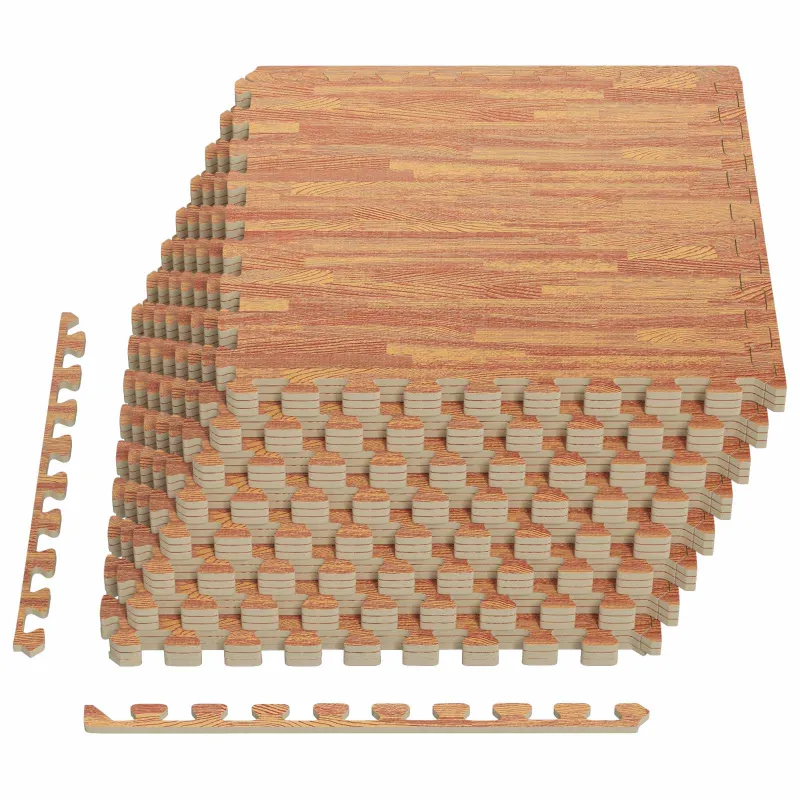 Baseino grindų kilimas 24 pcs Medis 8,64 m² EVA puta