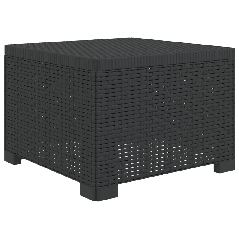 4 vietų sodo sofa su pagalvėmis pintinės išvaizdos PP Antracito