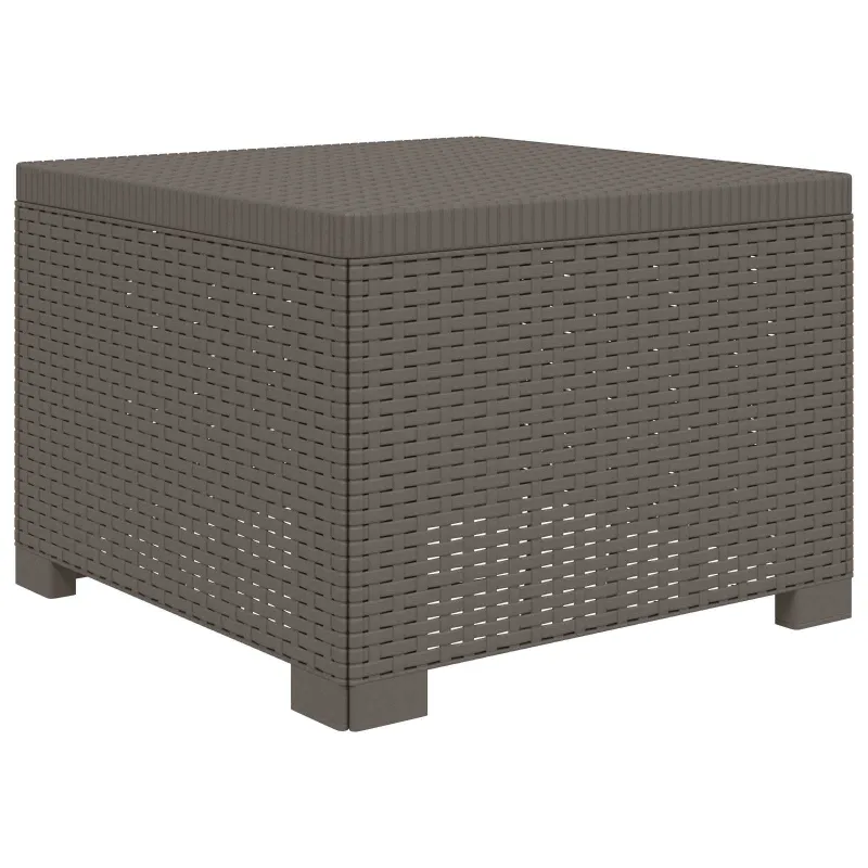 4 vietų sodo sofa su pagalvėmis pintinės išvaizdos PP