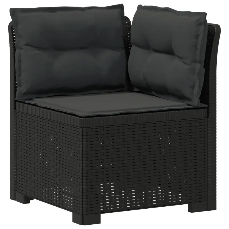 5-vietė sodo sofa su pagalvėlėmis Rataninio išvaizdos PP