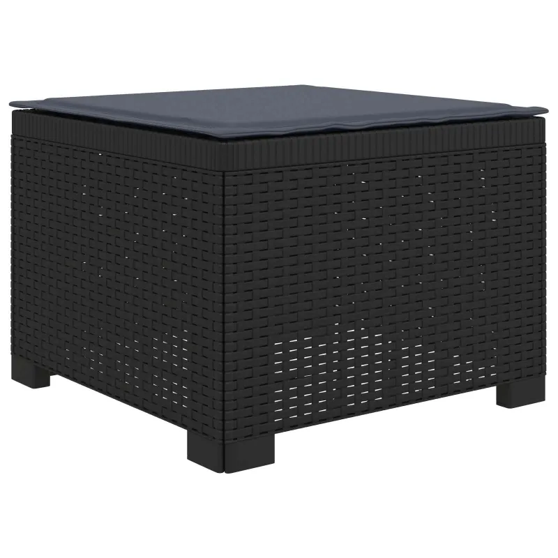 4 Vietų Sodo Sofa su Pagalvėlėmis Ratanų Imitacija PP Antracito