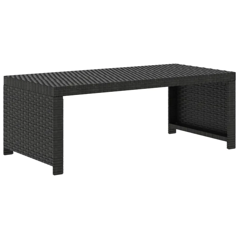 Sodo huonekalusetti tyynyine, 5 osaa, musta, rattan