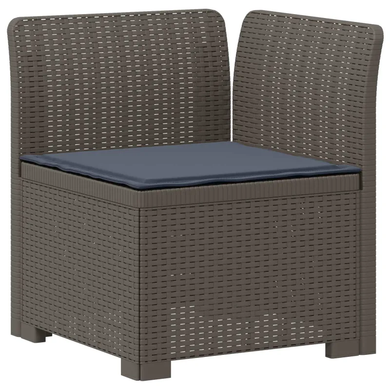 4 Vietų Sodo Sofa su Pagalvėlėmis Ratanų Imitacija PP