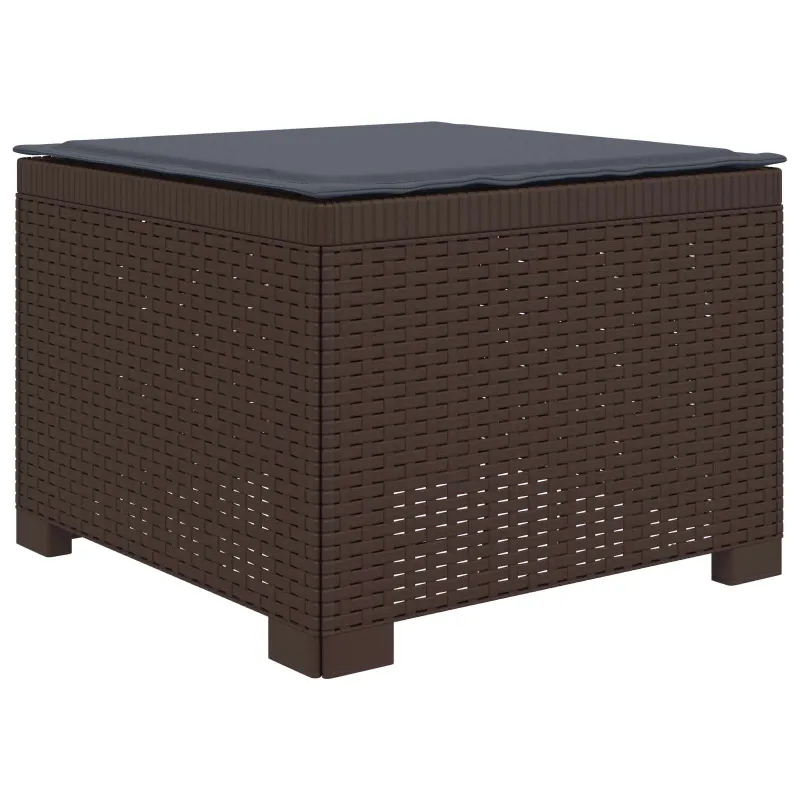 4 Vietų Sodo Sofa su Pagalvėlėmis Ratanų Imitacija PP Ruda