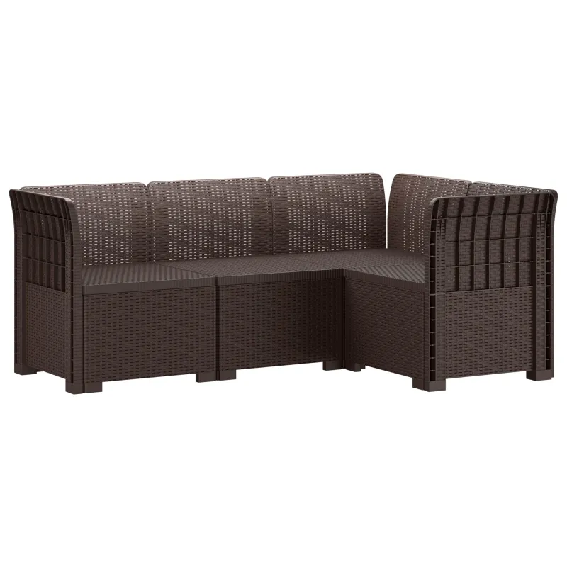 4-vietė Sodo Sofa Rattano Išvaizda PP Ruda