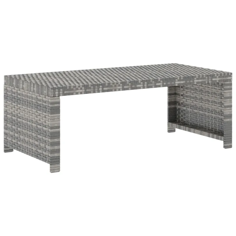 Sodo huonekalusetti tyynyine, 5 osaa, harmaa, rattan
