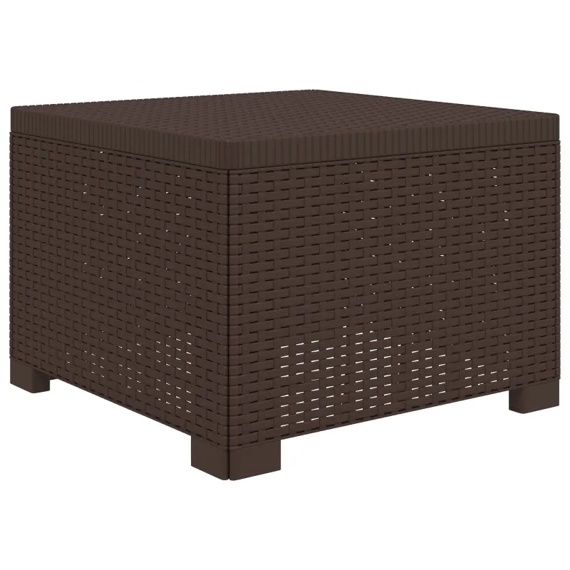 4 Vietų Sodo Sofa su Pagalvėlėmis Ratanų Imitacija PP Ruda